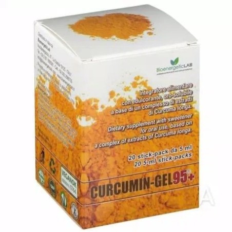 Itamed Curcumin Gel 95+ 20 Bustine Stick Pack Monodose Da 5 Ml Aroma Lampone