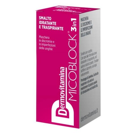 Pasquali Dermovitamina Micoblock 3 In 1 Smalto Idratante E Traspirante Fucsia 5 Ml