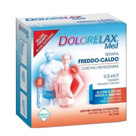 Euritalia Pharma Dolorelax Ice Hot Cuscino Riutilizzabile Con Velcro Fissante 11x26 Cm