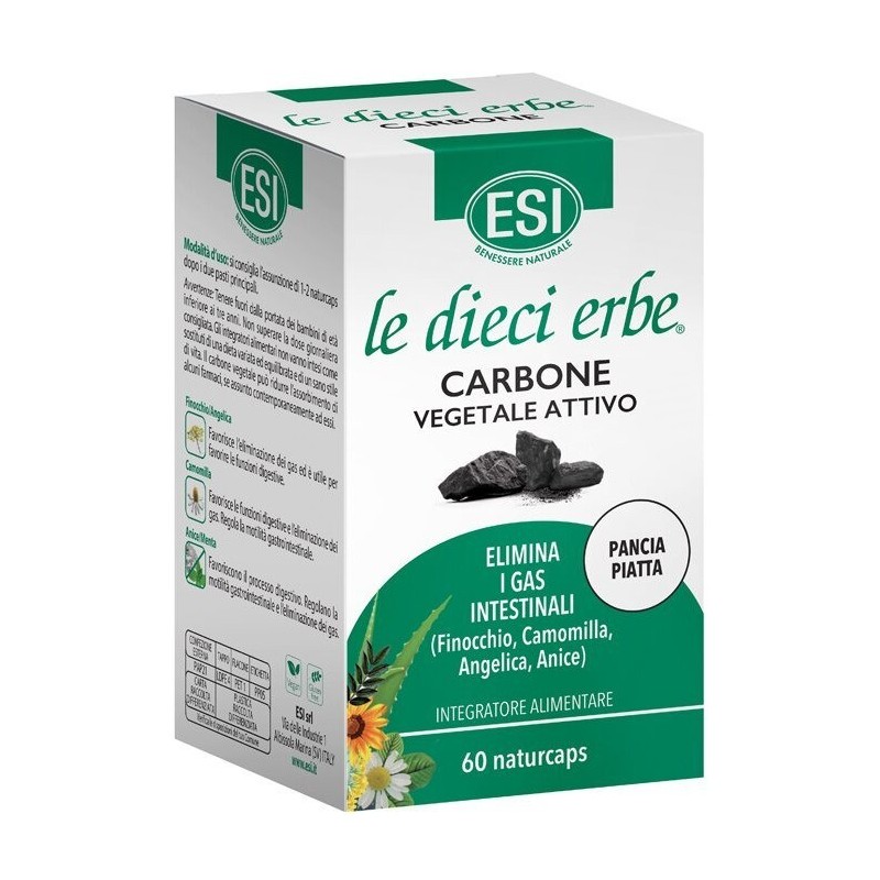 Esi Le Dieci Erbe Carbone Vegetale Attivo 60 Naturcaps