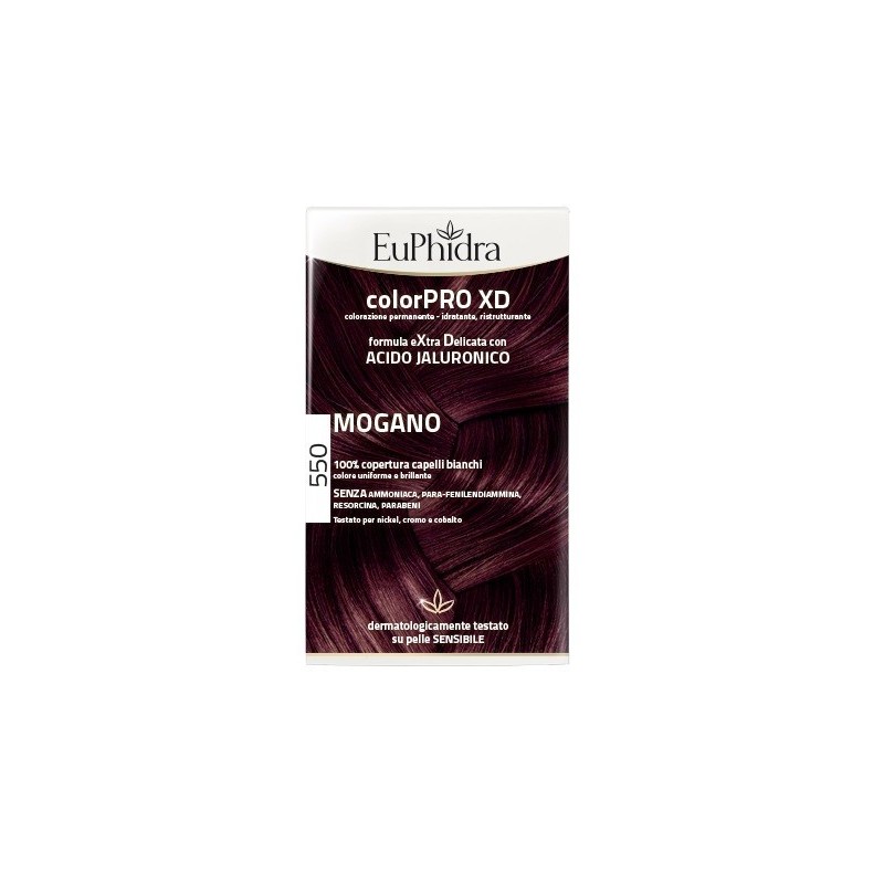 Zeta Farmaceutici Euphidra Colorpro Xd 550 Mogano Gel Colorante Capelli In Flacone + Attivante + Balsamo + Guanti