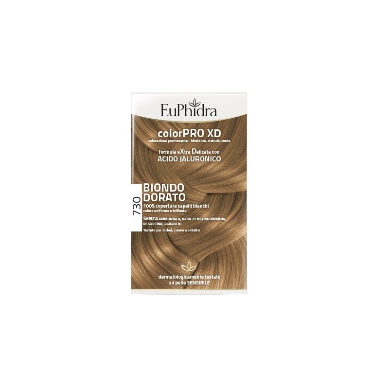 Zeta Farmaceutici Euphidra Colorpro Xd 730 Biondo Dorato Gel Colorante Capelli In Flacone + Attivante + Balsamo + Guanti