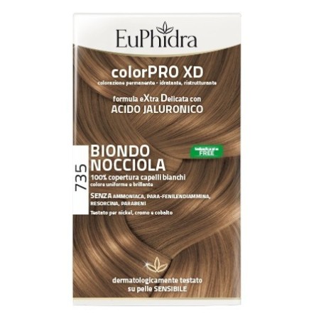 Zeta Farmaceutici Euphidra Colorpro Xd 735 Biondo Nocciola Gel Colorante Capelli In Flacone + Attivante + Balsamo + Guanti