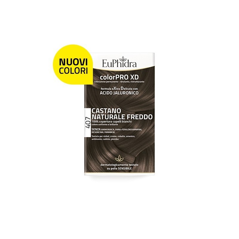 Zeta Farmaceutici Euphidra Colorpro Xd 407 Castano Naturale F Colore + Attivante + Balsamo + Cuffia + Guanti