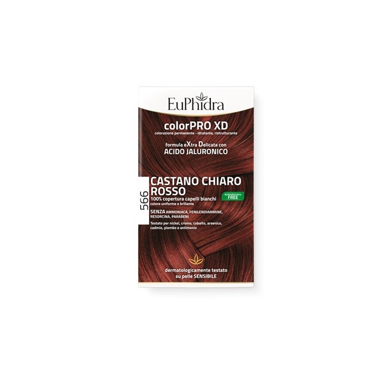 Zeta Farmaceutici Euphidra Colorpro Gel Colorante Capelli Xd 566 Castano Chiaro Rosso 50 Ml + Attivante + Balsamo + Guanti