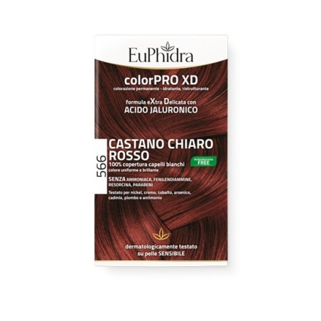 Zeta Farmaceutici Euphidra Colorpro Gel Colorante Capelli Xd 566 Castano Chiaro Rosso 50 Ml + Attivante + Balsamo + Guanti