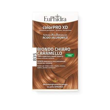 Zeta Farmaceutici Euphidra Colorpro Gel Colorante Capelli Xd 835 Caramello 50 Ml + Attivante + Balsamo + Guanti