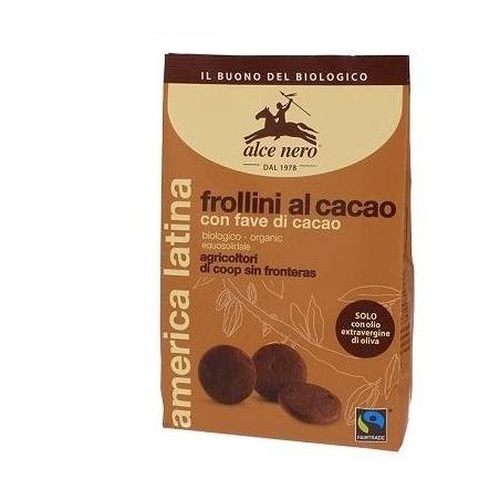 Alce Nero Frollini Cacao Con Fave Bio Fairtrade 250 G