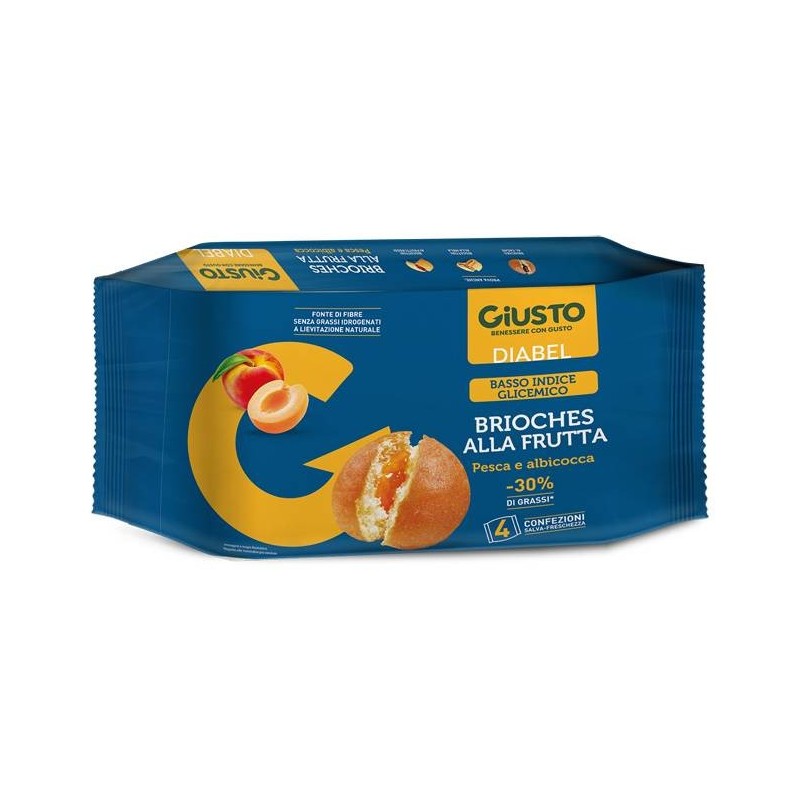 Farmafood Giusto Diabel Brioche Frutta 4 Pezzi Da 45 G