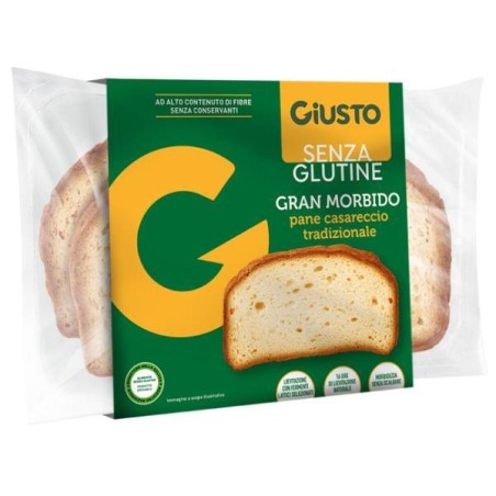 Farmafood Giusto Senza Glutine Gran Morbido Pane Casareccio 200 G