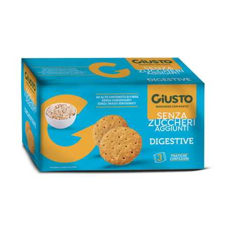 Farmafood Giusto Senza Zucchero Biscotti Digestive 3 Pezzi Da 75 G