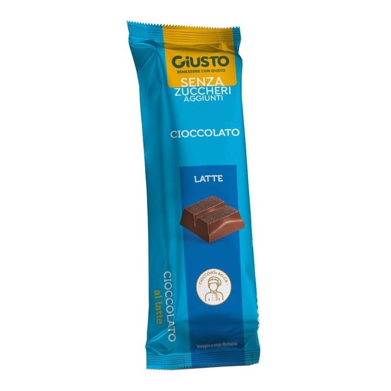 Farmafood Giusto Senza Zucchero Barretta Cioccolato Latte 42 G