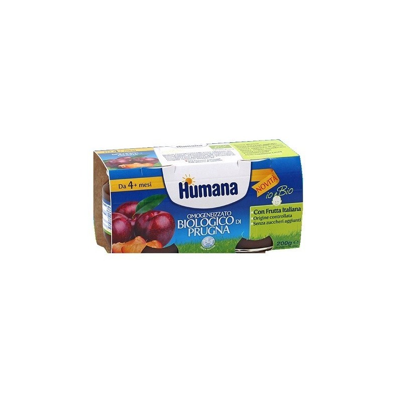 Humana Italia Humana Omogeneizzato Prugna Bio 2 Vasetti 100 G