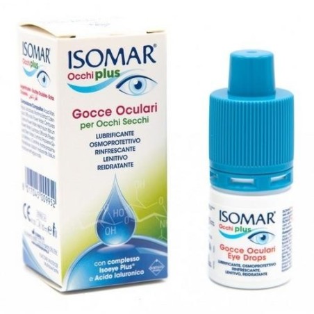 Euritalia Pharma Isomar Occhi Plus Gocce Oculari Per Occhi Secchi All'acido Ialuronico 0,25% 10 Ml