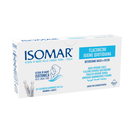 Euritalia Pharma Isomar Soluzione Isotonica Acqua Mare Igiene Quotidiana 20 Flaconcini Monodose 5 Ml