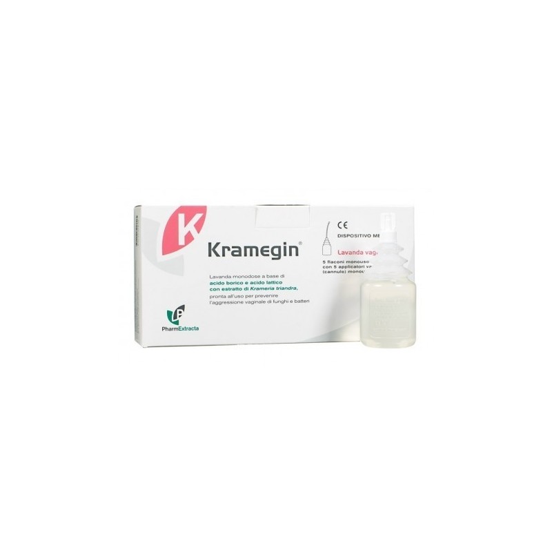 Pharmextracta Kramegin Lavanda Vaginale 5 Flaconi 100 Ml Con Cannula