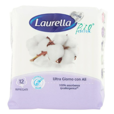 S. I. L. C. Assorbente Laurella In Cotone Ultra Giorno Con Ali 12 Pezzi