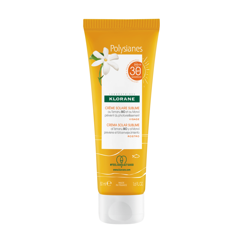 Klorane Les Polysianes Crema Viso Tamanu Bio&monoi Spf30 50 Ml