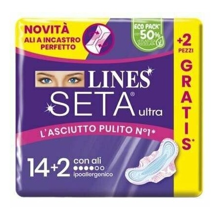 Fater Lines Seta Ultra Assorbenti Ali Cp 14+2 Pezzi