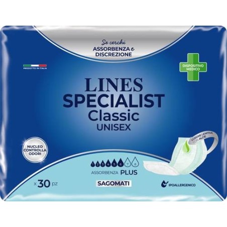 Fater Pannolone Sagomato Lines Specialist Classic Plus 30 Pezzi