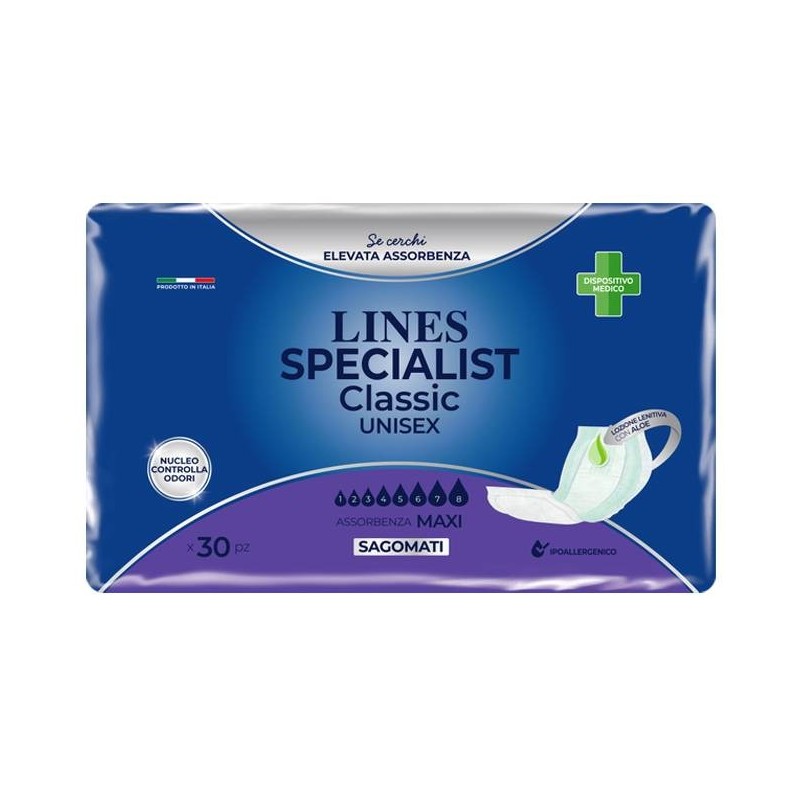 Fater Pannolone Per Incontinenza Lines Special Classic Sagomato Maxi 30 Pezzi