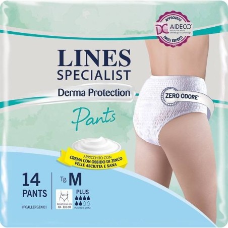 Fater Pannolone Per Incontinenza Lines Specialist Derma Pants Plus M 14 Pezzi