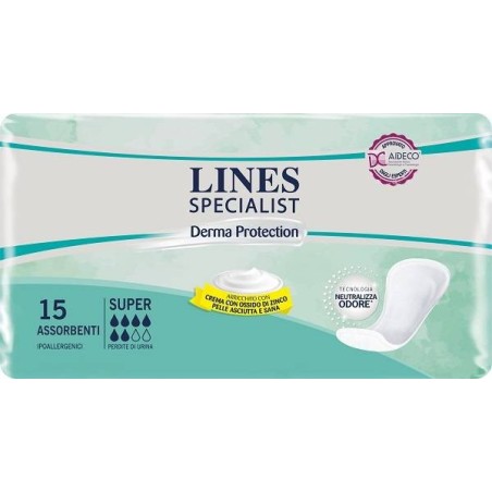 Fater Pannolone Per Incontinenza Lines Specialist Derma Super 15 Pezzi