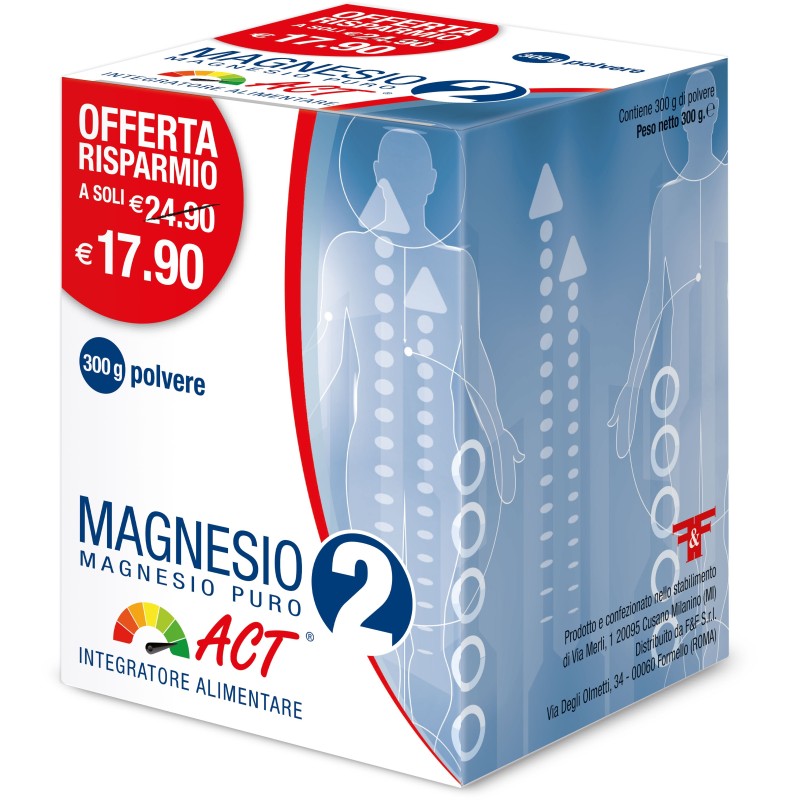 F&f Magnesio Puro 2 Act Polvere 300 G