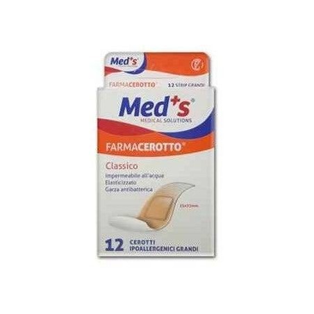 Farmac-zabban Cerotto Meds Strip Poliuretano Ipoallergenico Classico Grande 12 Pezzi