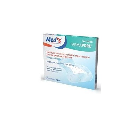 Farmac-zabban Medicazione Meds Pore Adesiva Impermeabile 5x7cm 5 Pezzi