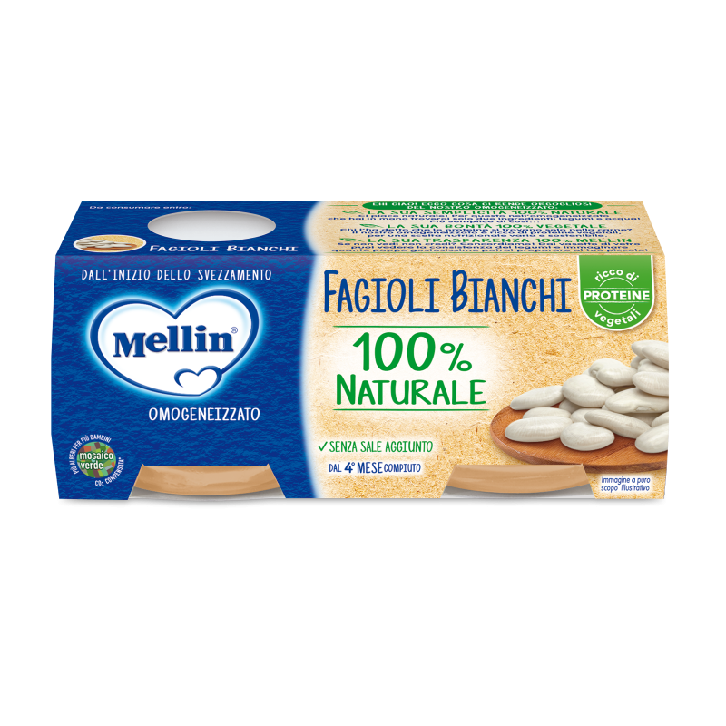 Danone Nutricia Soc. Ben. Mellin Omogeneizzato Fagioli Bianchi 2 X 80 G