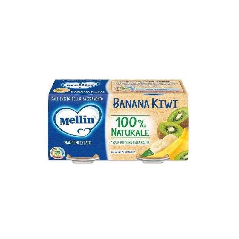 Danone Nutricia Soc. Ben. Mellin Omogeneizzato Banana Kiwi 100 G 2 Pezzi