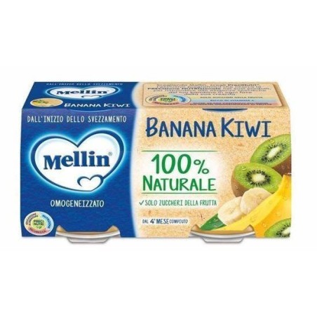 Danone Nutricia Soc. Ben. Mellin Omogeneizzato Banana Kiwi 100 G 2 Pezzi