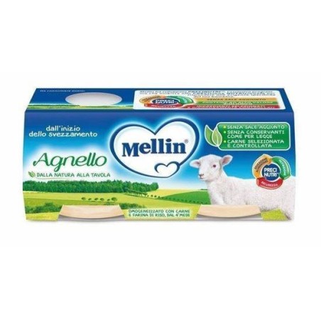 Danone Nutricia Soc. Ben. Mellin Omogeneizzato Agnello 2 Pezzi X 80 G