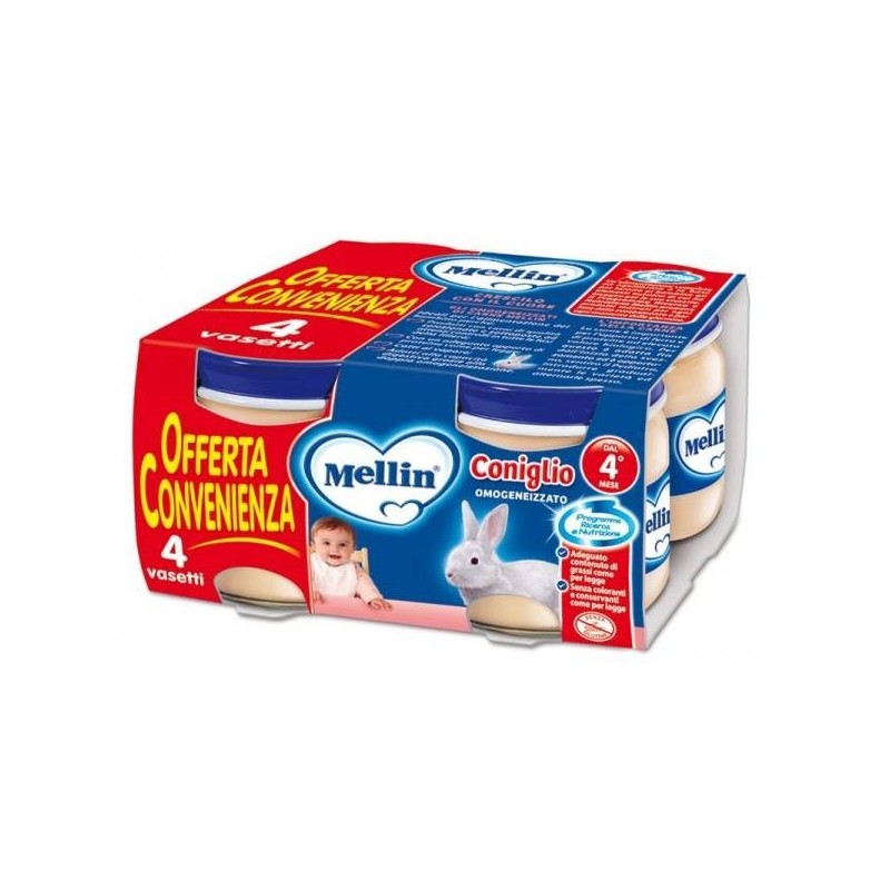 Danone Nutricia Soc. Ben. Mellin Omogeneizzato Coniglio 4x80 G