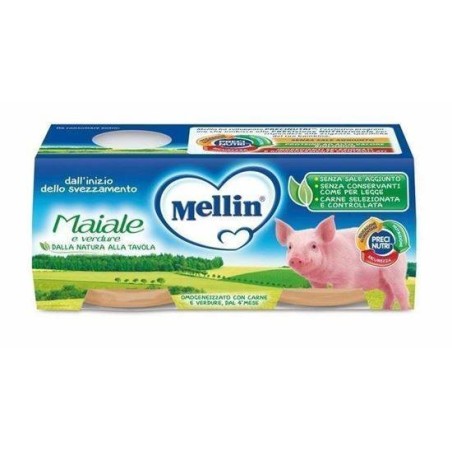 Danone Nutricia Soc. Ben. Mellin Omogeneizzato Maiale Con Verdure 2 Pezzi X 80 G