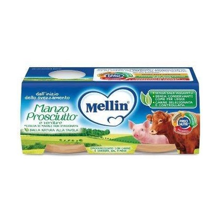 Danone Nutricia Soc. Ben. Mellin Omogeneizzato Manzo Prosciutto Con Verdure