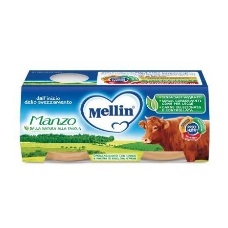 Danone Nutricia Soc. Ben. Mellin Omogeneizzato Manzo 2 X 80 G