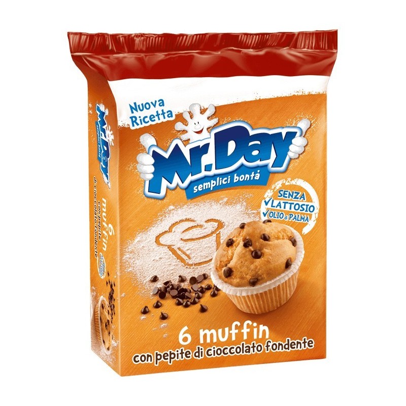 Vicenzi Mr Day Muffin Senza Glutine Con Pepite Di Cioccolato Fondente 6 X 42 G