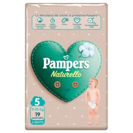 Fater Pampers Protezione Pura Naturello Junior Cp 17 Pezzi + 2