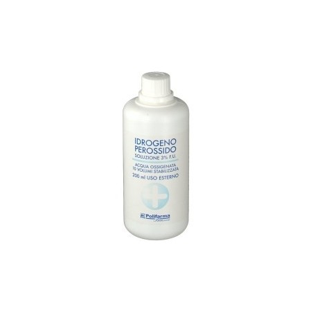 Polifarma Benessere Perossido Idrogeno 3% 200 Ml Acqua Ossigenata 10 Volumi Stabilizzata