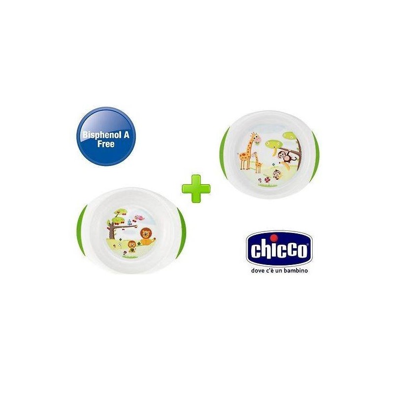 Chicco Piatto Fondo E Piano 12 Mesi+ Azzurro/verde