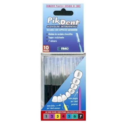 Fimo Pikdent Stuzzicolino 7 Nero 10 Pezzi