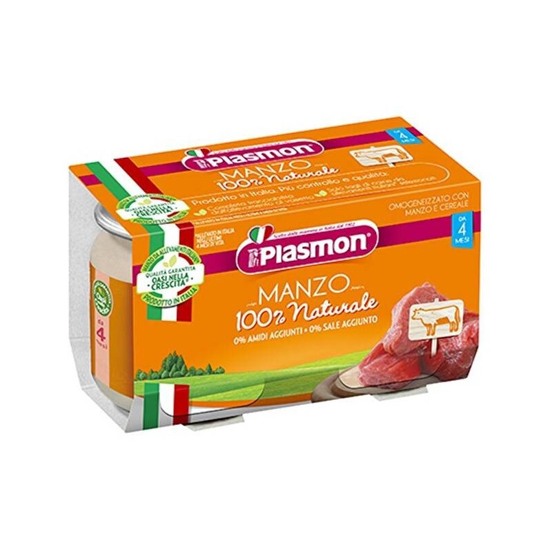 Plasmon Omogeneizzato Manzo 120 G X 2 Pezzi