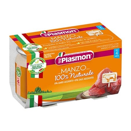 Plasmon Omogeneizzato Manzo 120 G X 2 Pezzi