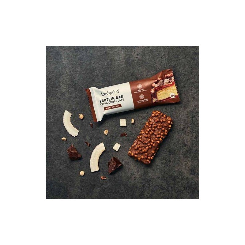 Foodspring Gmbh Protein Bar Extra Chocolate Crispy Coconut 45 G