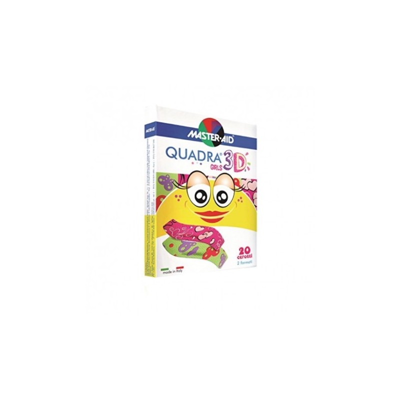 Pietrasanta Pharma Cerotto Master-aid Quadra 3d Girls 20 Pezzi Assortiti