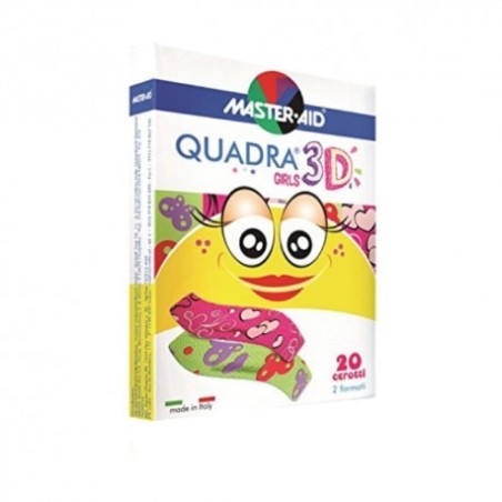 Pietrasanta Pharma Cerotto Master-aid Quadra 3d Girls 20 Pezzi Assortiti