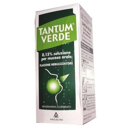 Angelini Tantum Verde 0,15% Spray Per Mucosa Orale, Soluzione Benzidamina Cloridrato