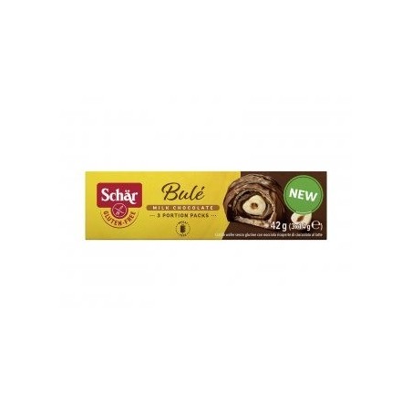 Dr. Schar Schar Bule' Cialde Wafer Con Nocciola Ricoperte Di Cioccolato Al Latte 3 Porzioni Da 14 G